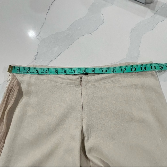 Vintage Nissa Linen Blend Hip Hugger Flared Pant - Picture 12 of 16